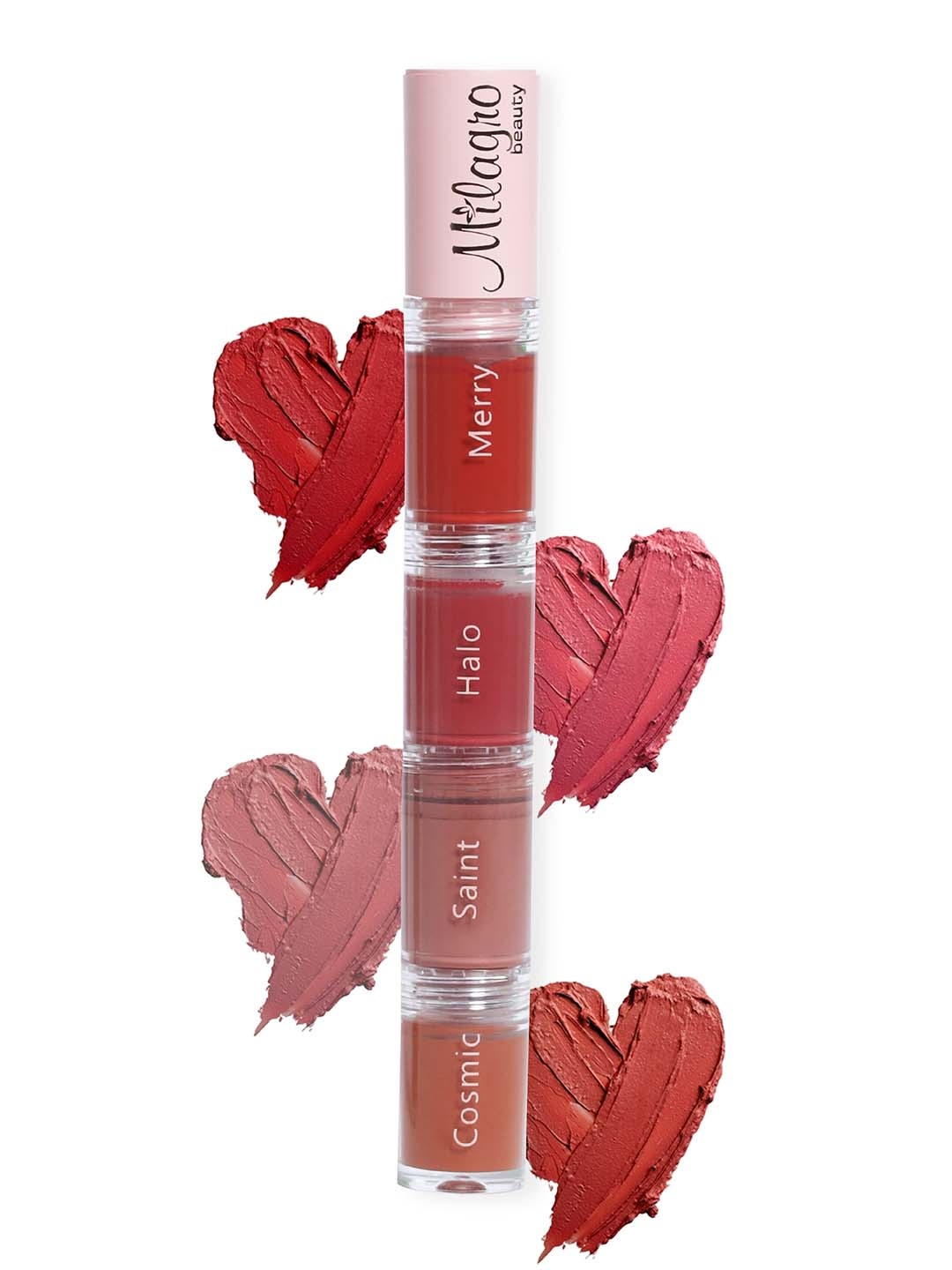 Milagro beauty Quad Squad 3.0 Matte Liquid Lipstick 4 ml - Merry-Saint-Halo-Cosmic, Multi
Milagro beauty Quad Squad 3.0 Matte Liquid Lipstick 4 ml - Merry-Saint-Halo-Cosmic, Multi