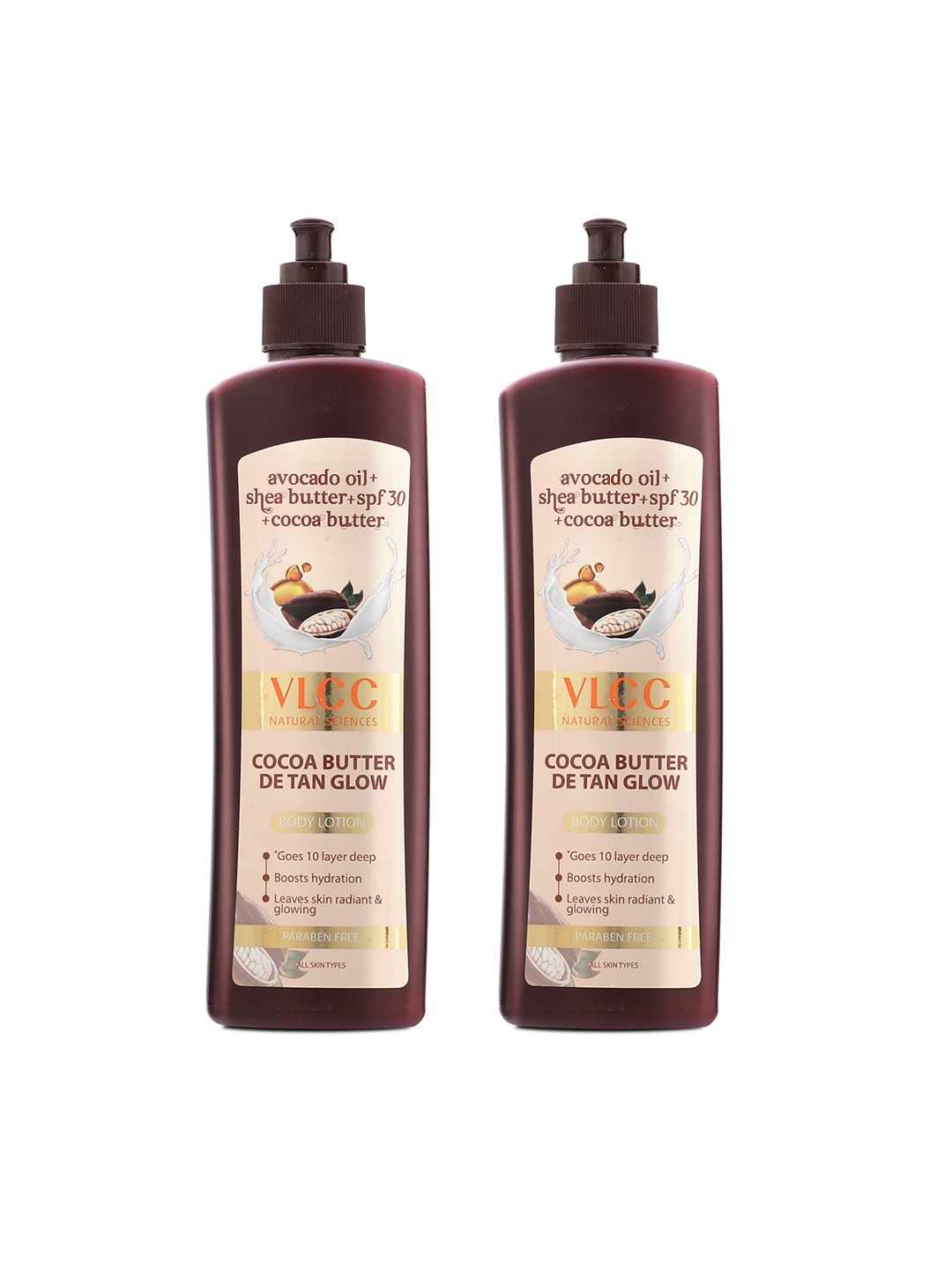 VLCC Set Of 2 Cocoa Butter De Tan Glow SPF 30 Body Lotion With Avocado Oil - 400ml Each, Brown
VLCC Set Of 2 Cocoa Butter De Tan Glow SPF 30 Body Lotion With Avocado Oil - 400ml Each, Brown