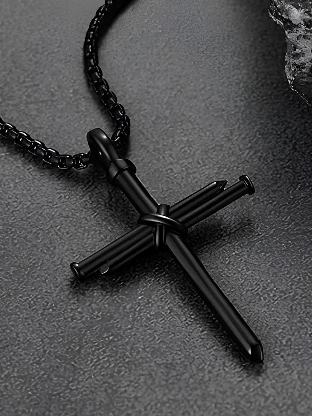 KARISHMA KREATIONS Men Set Of 2 Silver Plated Lord Jesus Cross & Arrow Pendant, Black
KARISHMA KREATIONS Men Set Of 2 Silver Plated Lord Jesus Cross & Arrow Pendant, Black