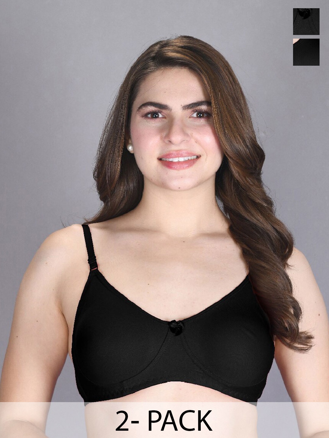 LUX VENUS Pack Of 2 Full Coverage Non Padded Cotton T-Shirt Bra With All Day Comfort, Black
LUX VENUS Pack Of 2 Full Coverage Non Padded Cotton T-Shirt Bra With All Day Comfort, Black