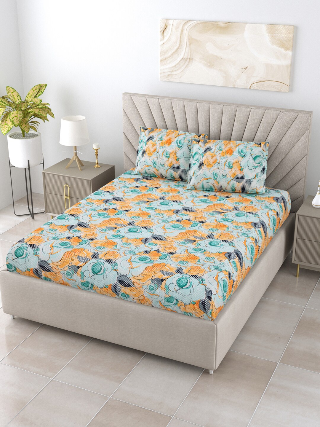 BOMBAY DYEING Blumen Assorted Floral Cotton 120 TC Queen Bedsheet with 2 Pillow Covers
BOMBAY DYEING Blumen Assorted Floral Cotton 120 TC Queen Bedsheet with 2 Pillow Covers
