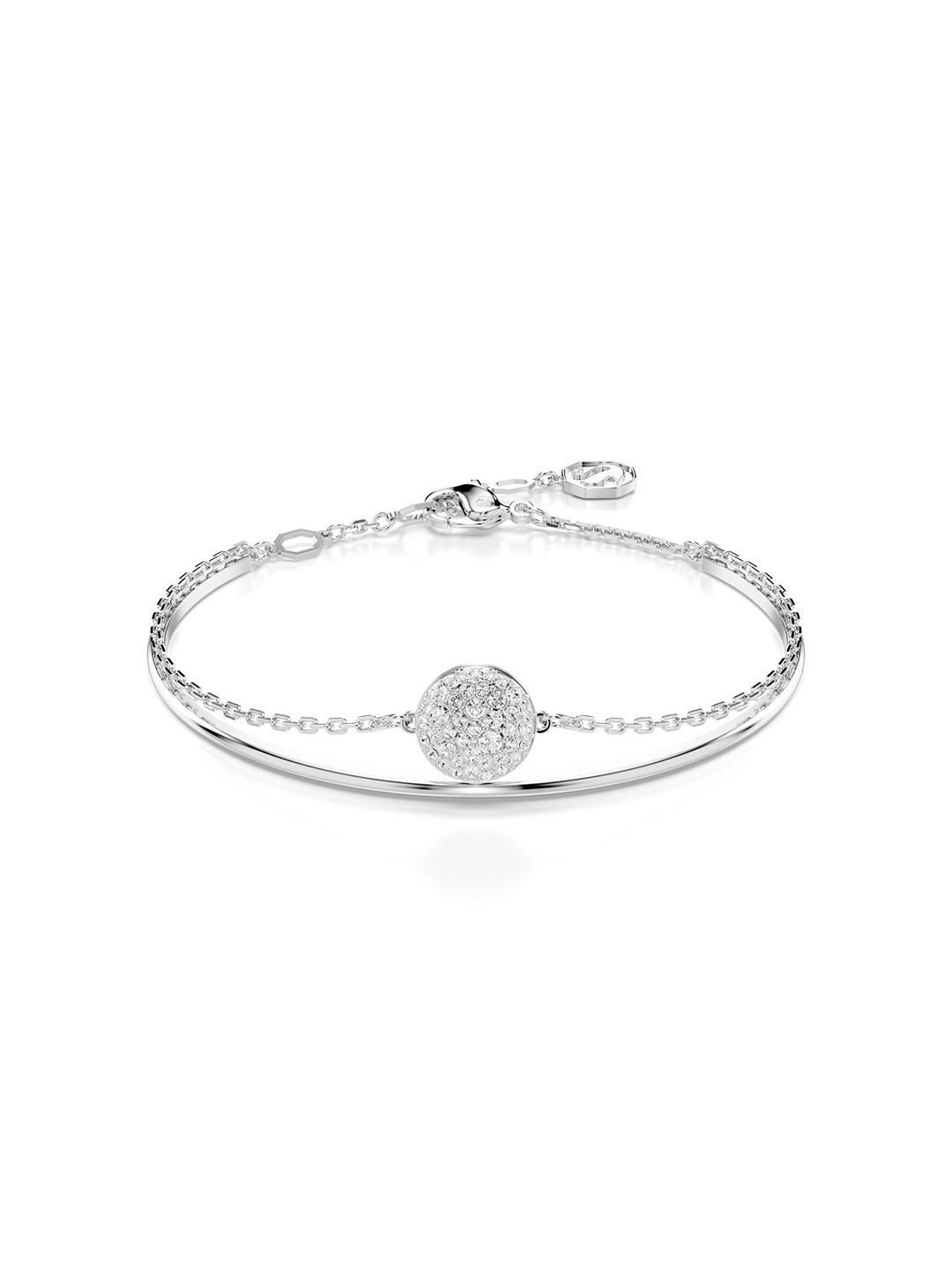Swarovski Rhodium Plated Sublima Bangle, Silver
Swarovski Rhodium Plated Sublima Bangle, Silver