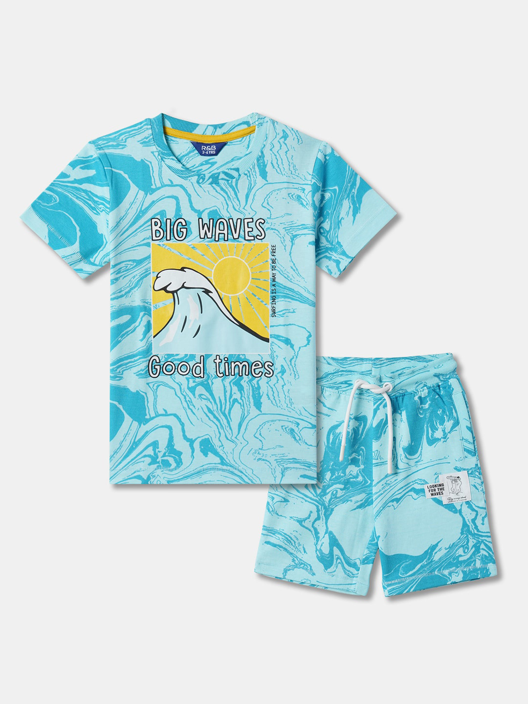 R&B Boys Printed Pure Cotton T-Shirt With Shorts, Blue
R&B Boys Printed Pure Cotton T-Shirt With Shorts, Blue