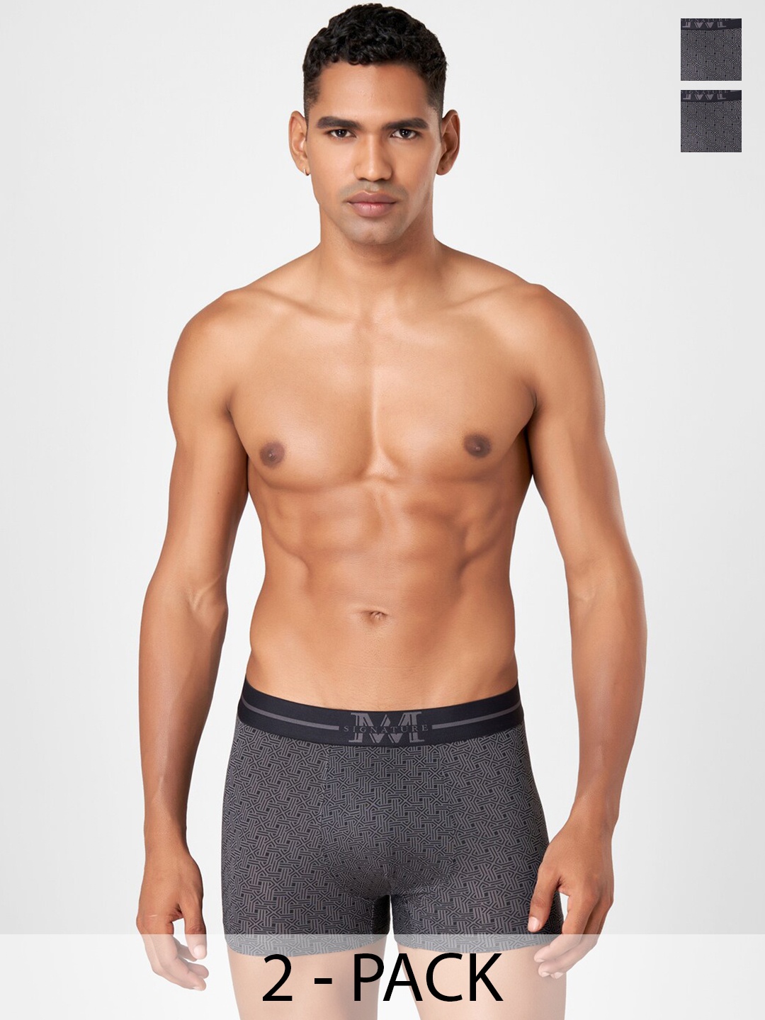 Macroman M-Series Pack of 2 M-Series Mid Rise Trunks 8903978416717, Black
Macroman M-Series Pack of 2 M-Series Mid Rise Trunks 8903978416717, Black