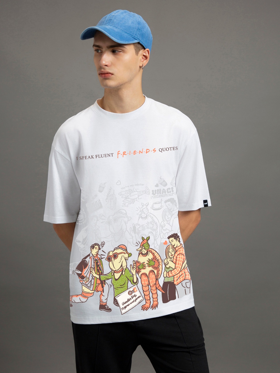 Bewakoof Typography Printed Short Drop Shoulder Sleeves Cotton Oversized T-shirt, White
Bewakoof Typography Printed Short Drop Shoulder Sleeves Cotton Oversized T-shirt, White