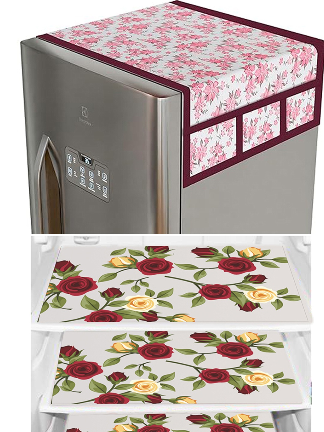 Dakshya Industries 4 Pieces Pink Printed Refrigerator Covers With Fridge Mats, Yellow
Dakshya Industries 4 Pieces Pink Printed Refrigerator Covers With Fridge Mats, Yellow