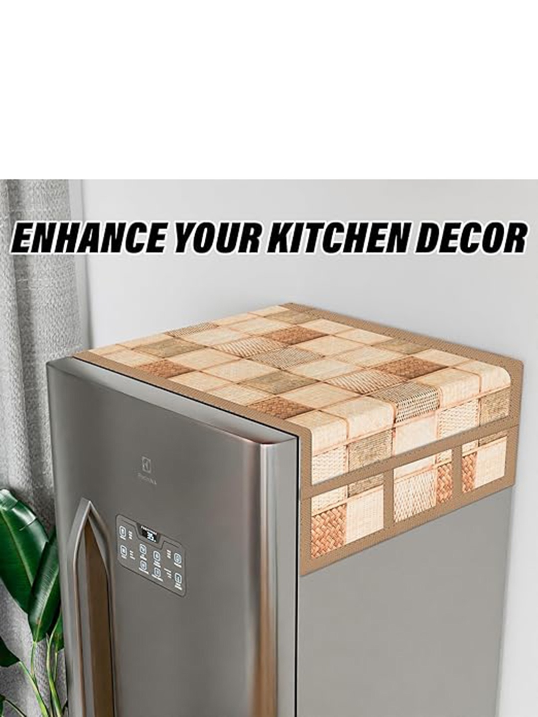 Dakshya Industries Brown & Red 4 Pieces Printed Refrigerator Covers With Fridge Mats, Blue
Dakshya Industries Brown & Red 4 Pieces Printed Refrigerator Covers With Fridge Mats, Blue