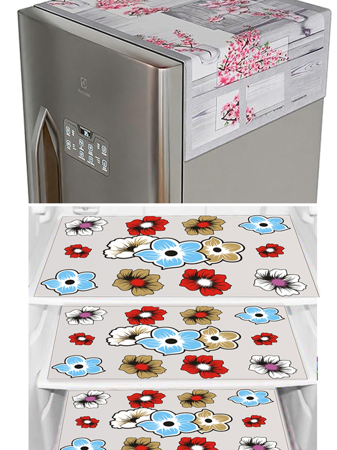 Dakshya Industries White & Pink 4 Pieces Printed Refrigerator Covers With Fridge Mats
Dakshya Industries White & Pink 4 Pieces Printed Refrigerator Covers With Fridge Mats