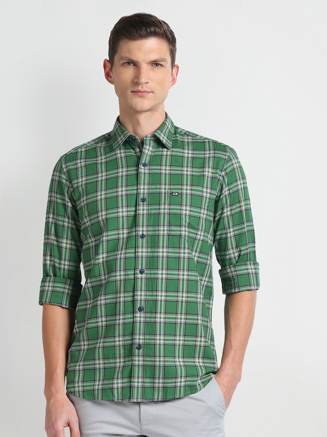 Arrow Sport Spread Collar Long Sleeves Slim Fit Tartan Checks Cotton Casual Shirt, Green
Arrow Sport Spread Collar Long Sleeves Slim Fit Tartan Checks Cotton Casual Shirt, Green