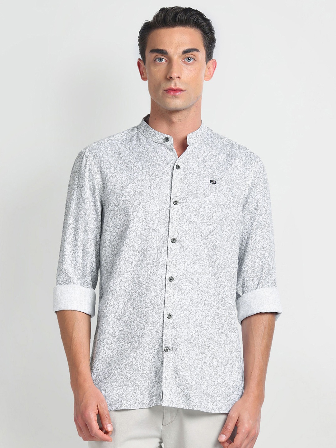 Arrow Sport Mandarin Collar Long Sleeves Slim Fit Floral Printed Cotton Casual Shirt, Grey
Arrow Sport Mandarin Collar Long Sleeves Slim Fit Floral Printed Cotton Casual Shirt, Grey