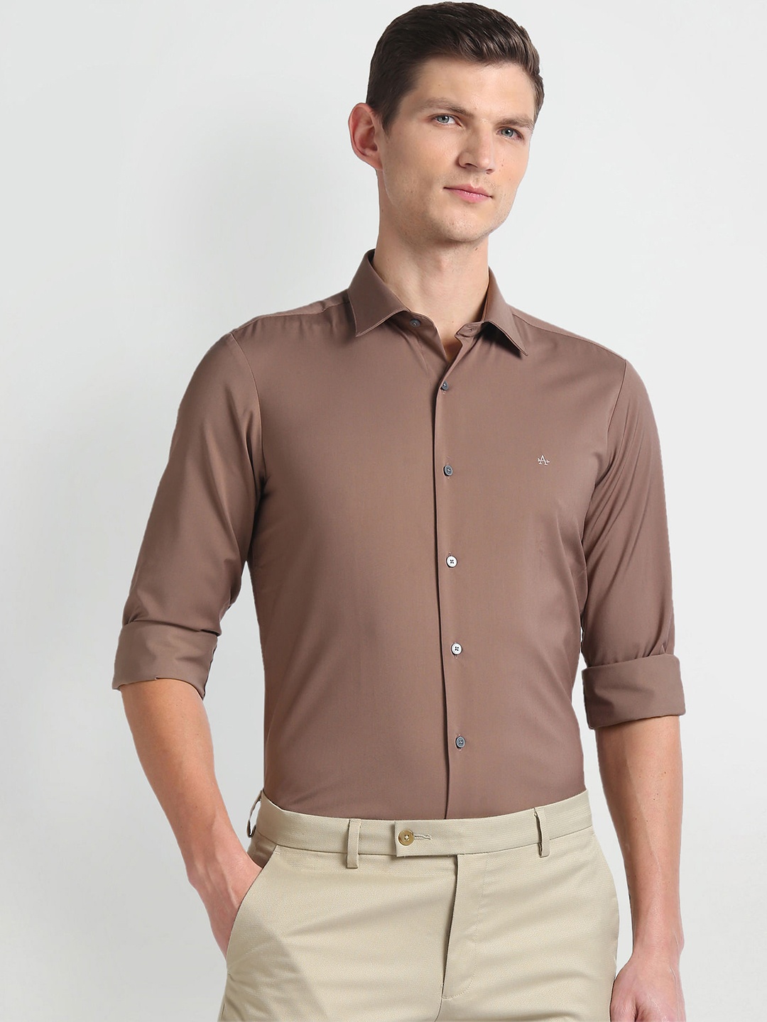 Arrow New York Spread Collar Long Sleeves Slim Fit Formal Shirt, Brown
Arrow New York Spread Collar Long Sleeves Slim Fit Formal Shirt, Brown