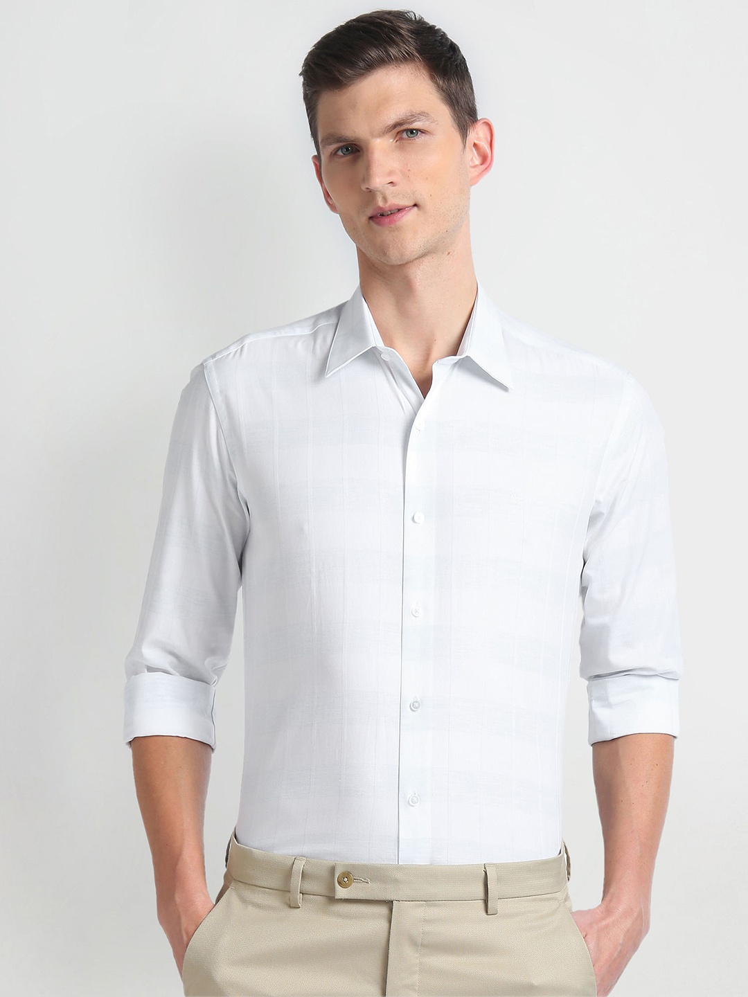 Arrow New York Spread Collar Slim Fit Opaque Checked Cotton Formal Shirt, Blue
Arrow New York Spread Collar Slim Fit Opaque Checked Cotton Formal Shirt, Blue