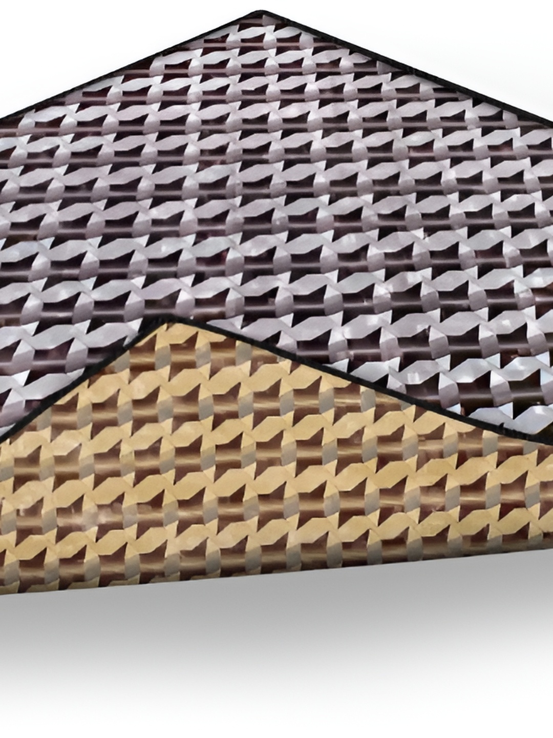 Stylista Brown & Beige Geometric Pattern Chatai Mat Reversible Rectangle Bed Server Mat
Stylista Brown & Beige Geometric Pattern Chatai Mat Reversible Rectangle Bed Server Mat