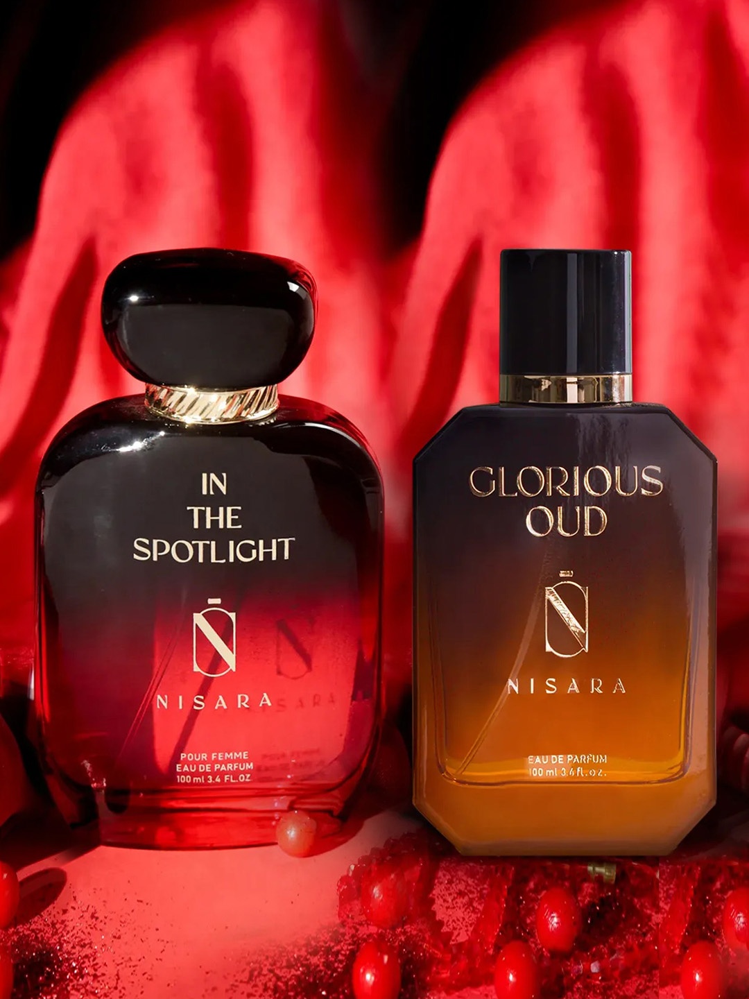 NISARA Set Of 2 In The Spotlight & Glorious Oud Long Lasting Eau De Parfum - 100ml Each, Brown
NISARA Set Of 2 In The Spotlight & Glorious Oud Long Lasting Eau De Parfum - 100ml Each, Brown