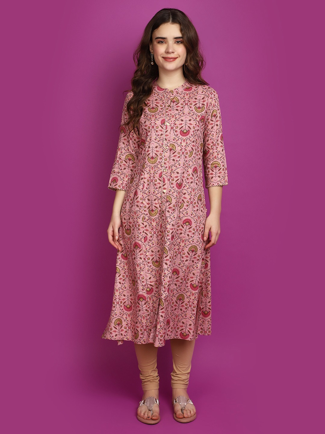 V-Mart Abstract Printed Scoop Neck Three-Quarter Sleeves Cotton Kurta, Pink
V-Mart Abstract Printed Scoop Neck Three-Quarter Sleeves Cotton Kurta, Pink
