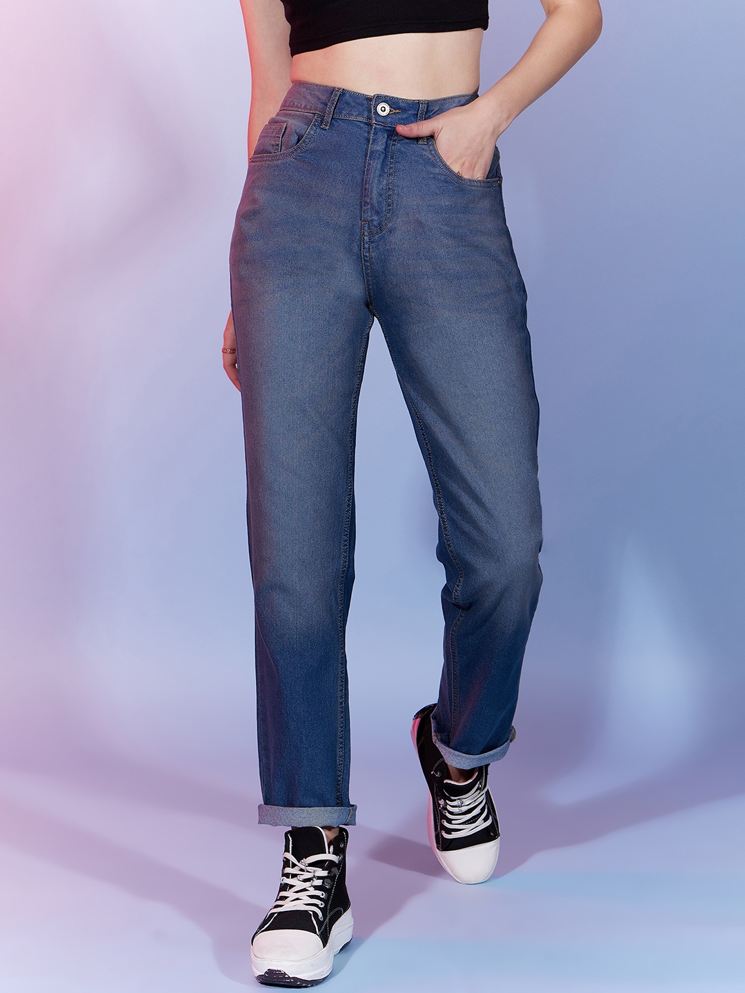 DressBerry Women Blue Comfort Relaxed Fit High-Rise Light Fade Stretchable Jeans
DressBerry Women Blue Comfort Relaxed Fit High-Rise Light Fade Stretchable Jeans