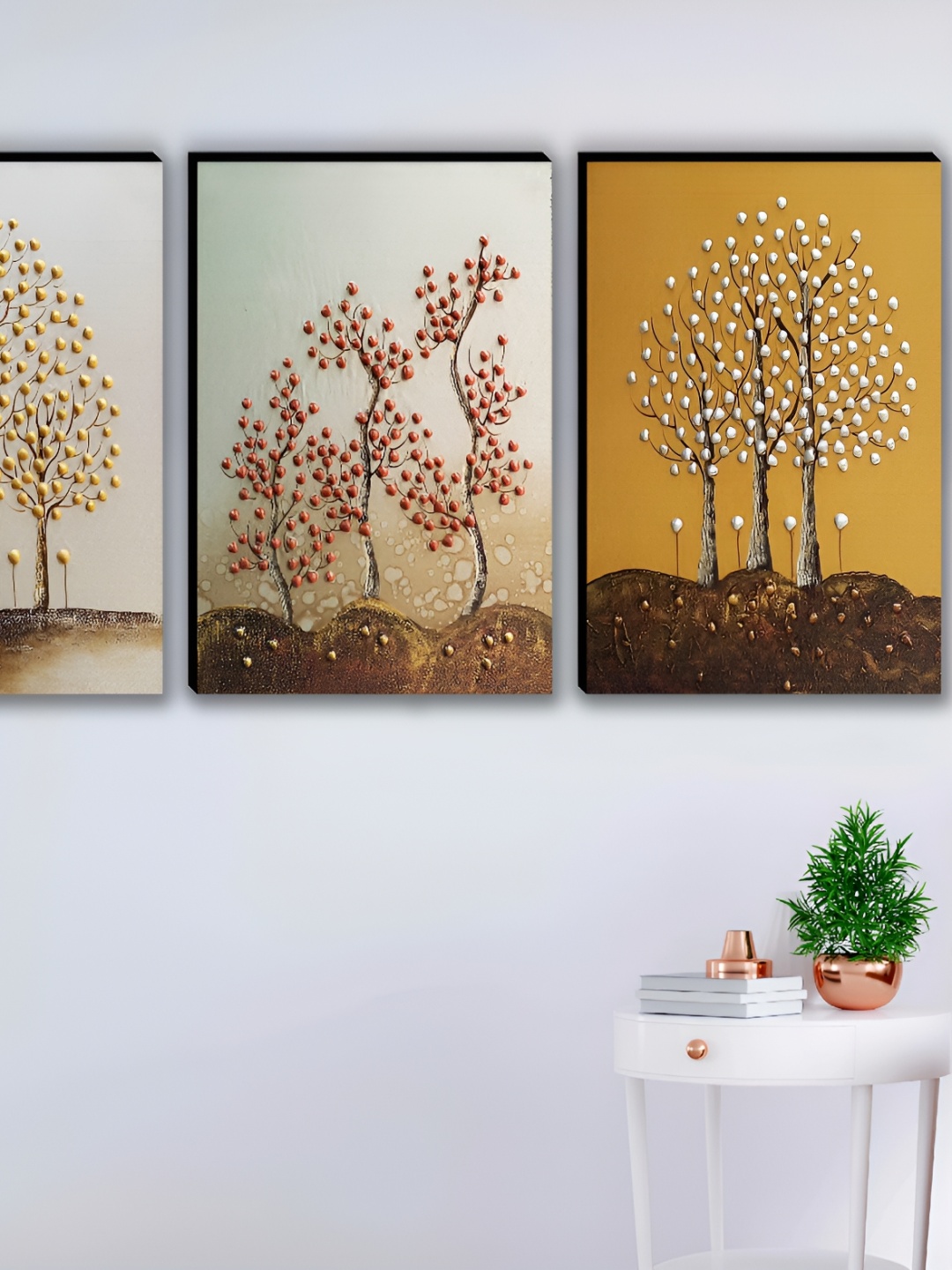WALLMAX Brown & Mustard Yellow 3 Pieces Trees UV Texured Framed Painting Wall Arts
WALLMAX Brown & Mustard Yellow 3 Pieces Trees UV Texured Framed Painting Wall Arts