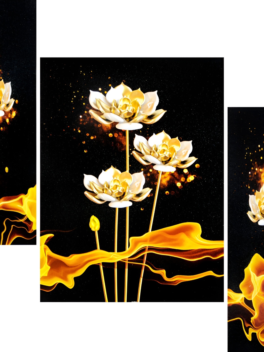 WALLMAX Black & Yellow 3 Pieces Floral and Botanical UV Texured Framed Painting Wall Arts
WALLMAX Black & Yellow 3 Pieces Floral and Botanical UV Texured Framed Painting Wall Arts
