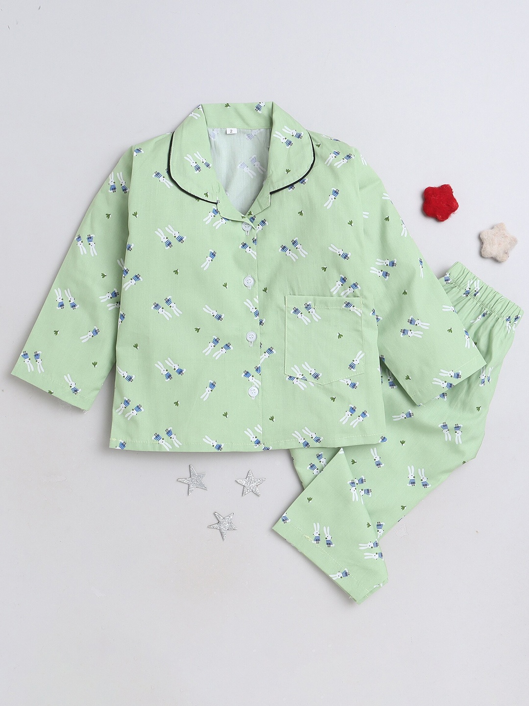 The Magic Wand Kids Conversational Printed Lapel Collar Pure Cotton Shirt & Trouser, Green
The Magic Wand Kids Conversational Printed Lapel Collar Pure Cotton Shirt & Trouser, Green