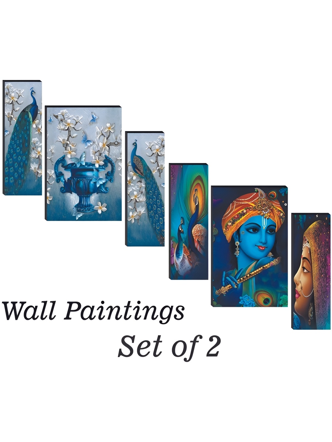 WALLMAX Blue & Orang 6 Pcs Flowers & Radhakrishna UV Textured Framed Painting Wall Art
WALLMAX Blue & Orang 6 Pcs Flowers & Radhakrishna UV Textured Framed Painting Wall Art