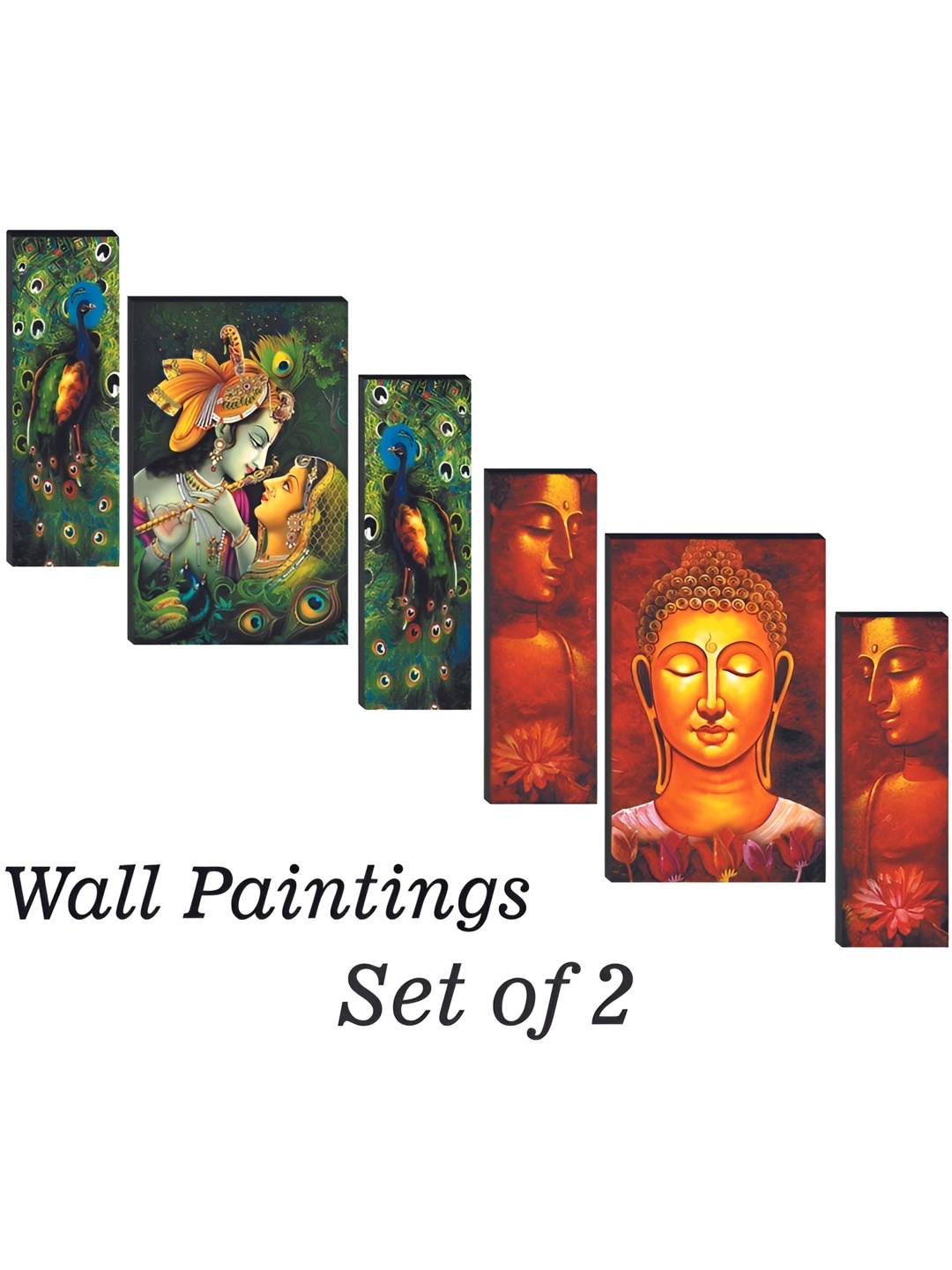 WALLMAX Green & Orange 6 Pieces Radhakrishna & Buddha UV Textured Framed Painting Wall Art
WALLMAX Green & Orange 6 Pieces Radhakrishna & Buddha UV Textured Framed Painting Wall Art