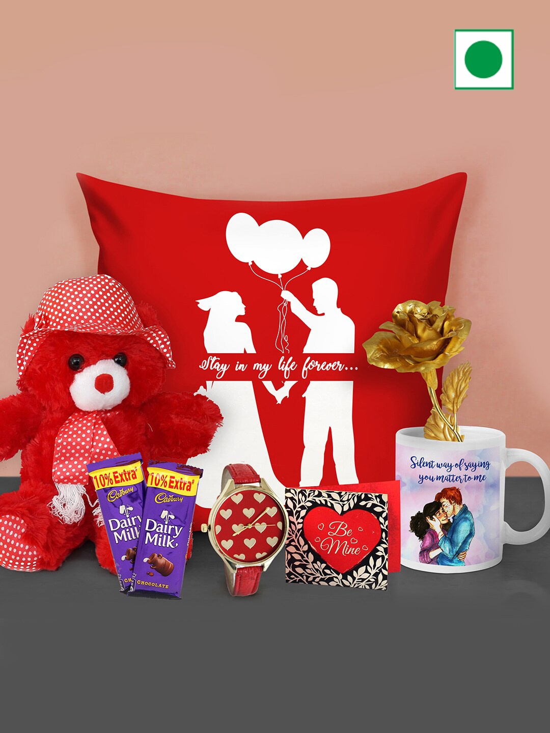TIED RIBBONS 7 Pcs Red Valentine Day Special Gift Hamper