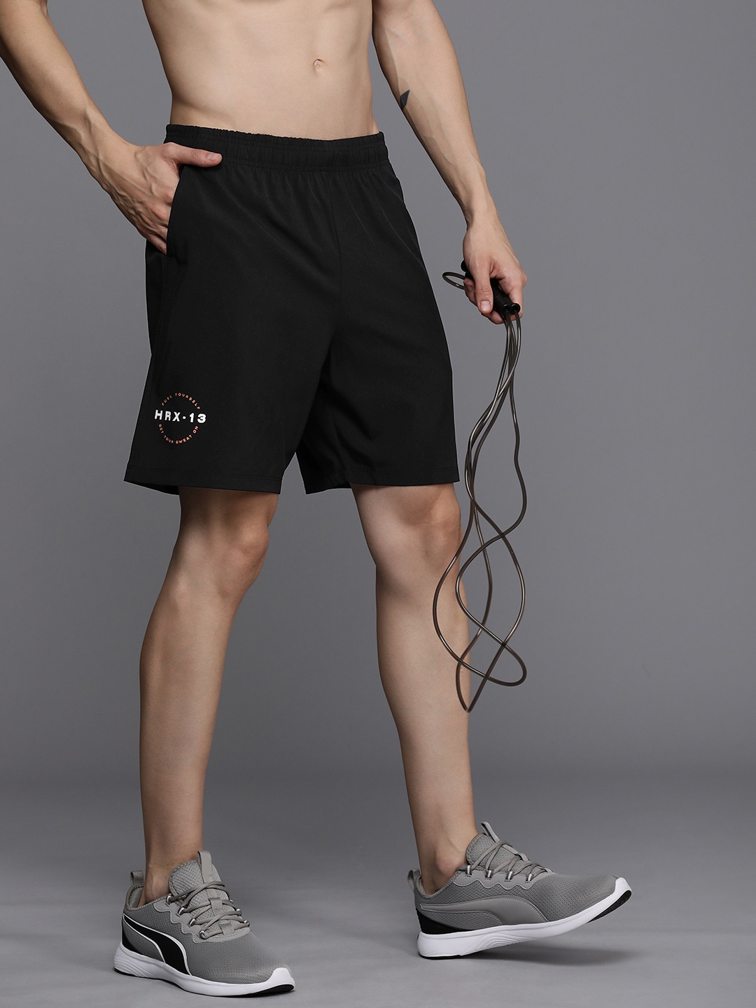 HRX by Hrithik Roshan Men Rapid Dry Antimicrobial Finish Mid-Rise Training Shorts, Black
HRX by Hrithik Roshan Men Rapid Dry Antimicrobial Finish Mid-Rise Training Shorts, Black