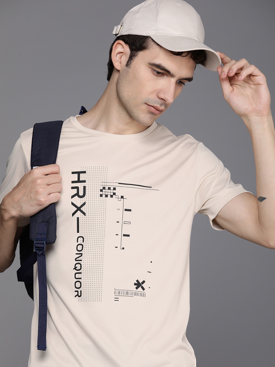 HRX by Hrithik Roshan Rapid Dry Antimicrobial Finish Brand Logo Printed T-shirt, Beige
HRX by Hrithik Roshan Rapid Dry Antimicrobial Finish Brand Logo Printed T-shirt, Beige
