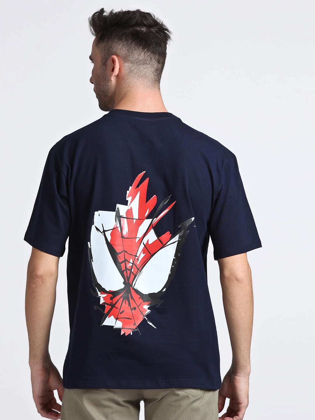 HILLBERG Round Neck Short Sleeves Graphic Printed Oversized Cotton T-shirt, Navy blue
HILLBERG Round Neck Short Sleeves Graphic Printed Oversized Cotton T-shirt, Navy blue