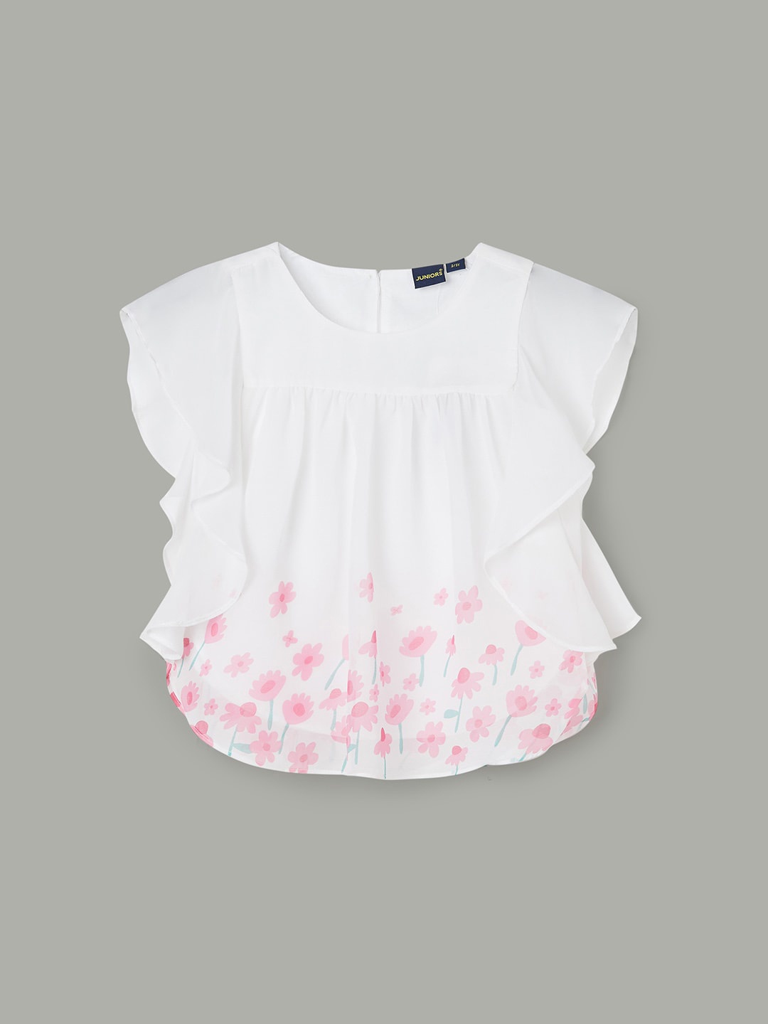 Juniors by Lifestyle Kids-Girls Floral Print Round Neck Flutter Sleeve Opaque Top, White
Juniors by Lifestyle Kids-Girls Floral Print Round Neck Flutter Sleeve Opaque Top, White