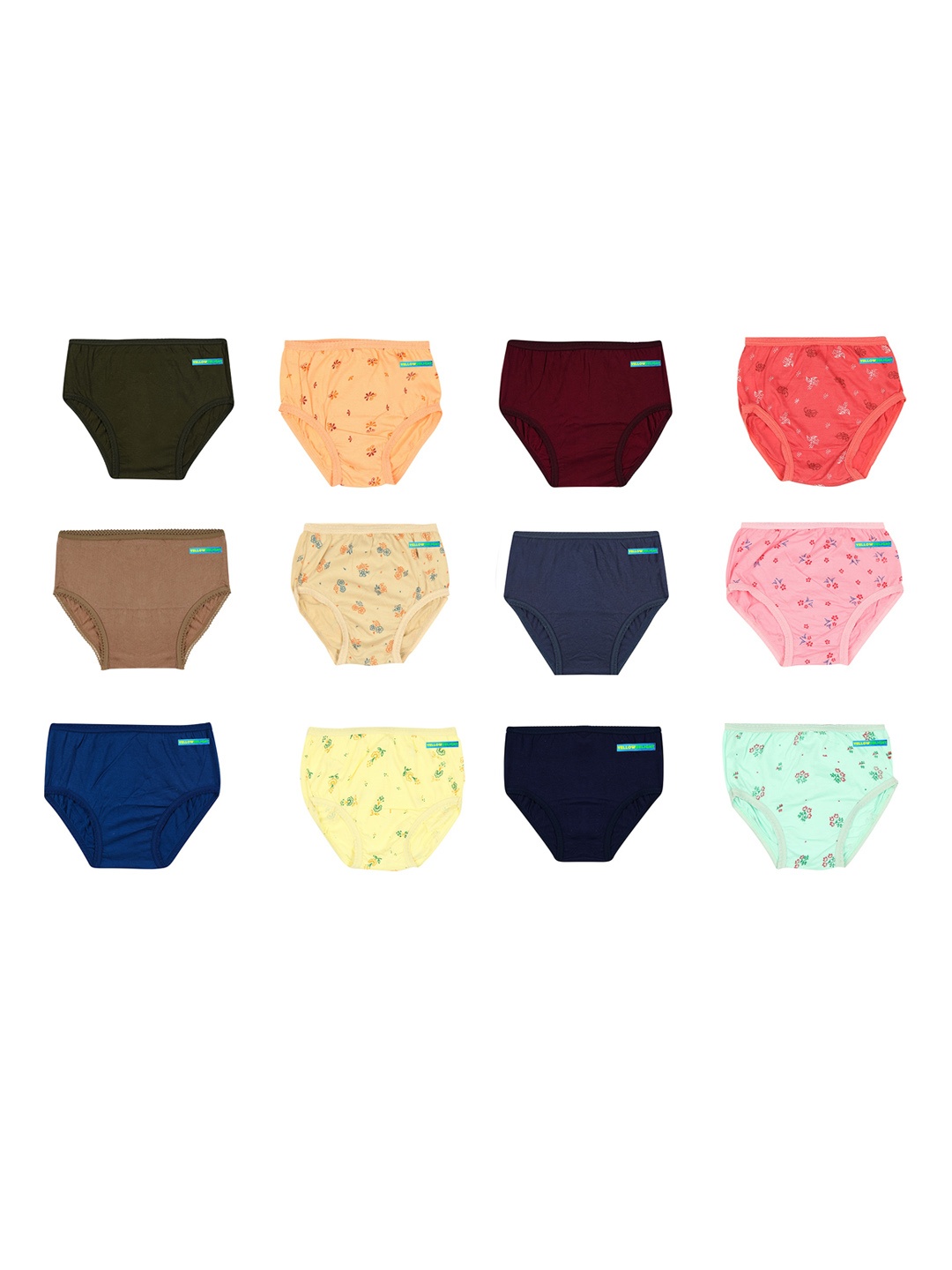 YELLOWDELIGHT Girls Pack Of 12 Floral Printed Anti Microbial Cotton Hipster Briefs, Pink
YELLOWDELIGHT Girls Pack Of 12 Floral Printed Anti Microbial Cotton Hipster Briefs, Pink