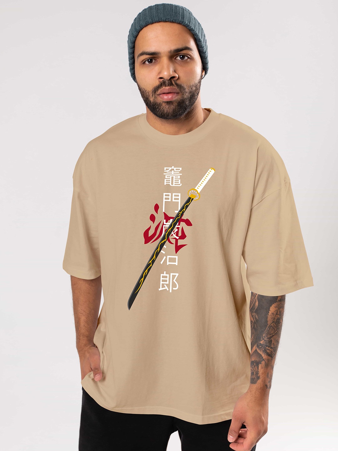 BAESD Typography Printed Cotton Drop-Shoulder Sleeves Oversized Plus Size T-shirt, Beige
BAESD Typography Printed Cotton Drop-Shoulder Sleeves Oversized Plus Size T-shirt, Beige