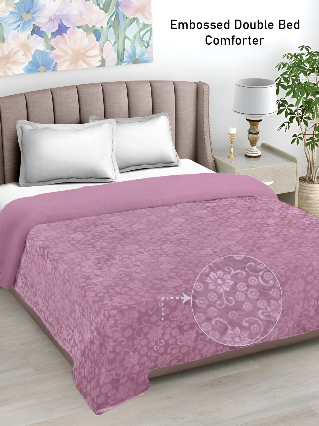 FABINALIV Onion Floral Mild Winter 500 GSM Embossed Woollen Double Bed Comforter, Pink
FABINALIV Onion Floral Mild Winter 500 GSM Embossed Woollen Double Bed Comforter, Pink