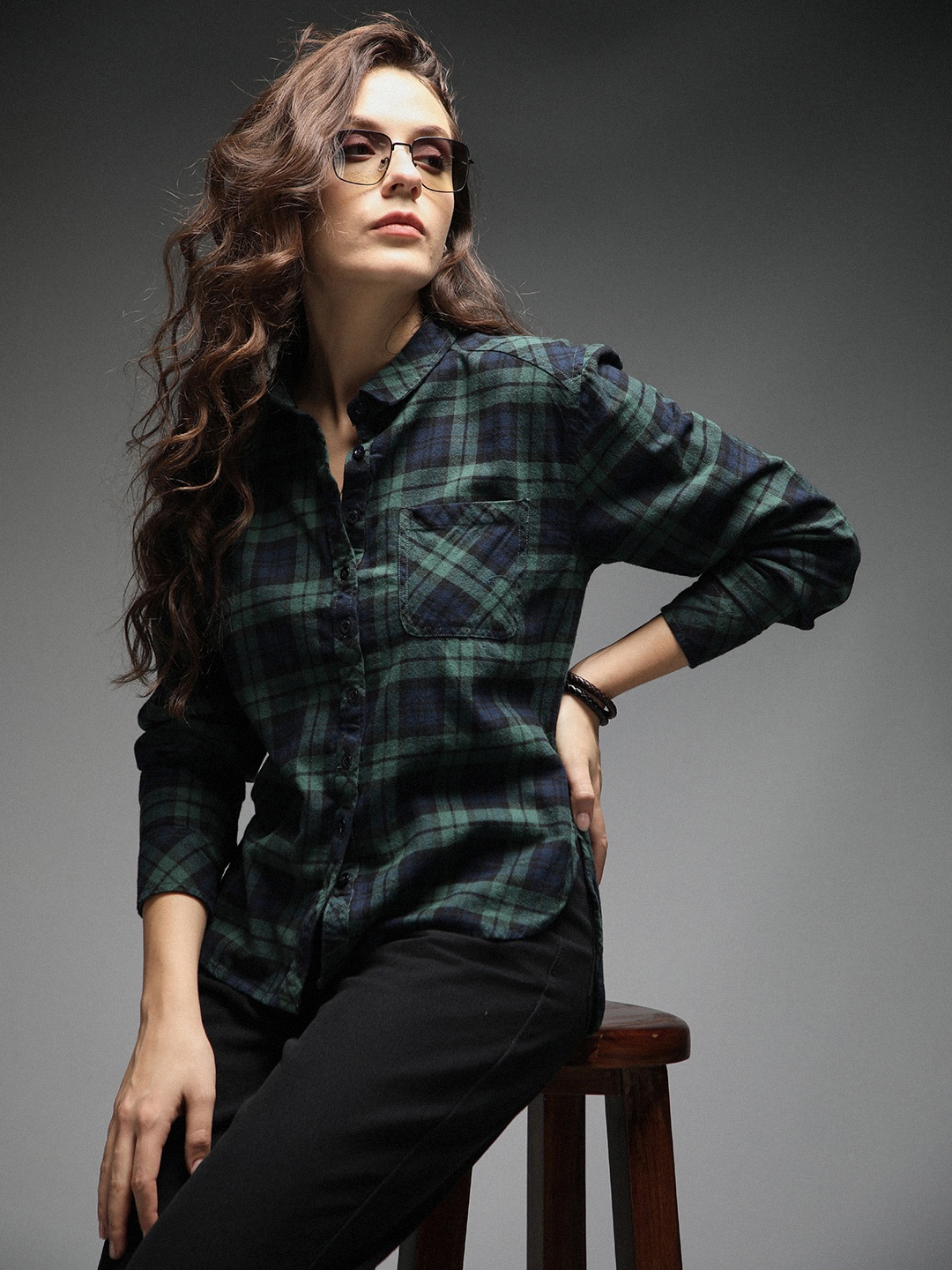 High Star Standard Tartan Checks Spread Collar Long Sleeves Cotton Casual Shirt, Green
High Star Standard Tartan Checks Spread Collar Long Sleeves Cotton Casual Shirt, Green