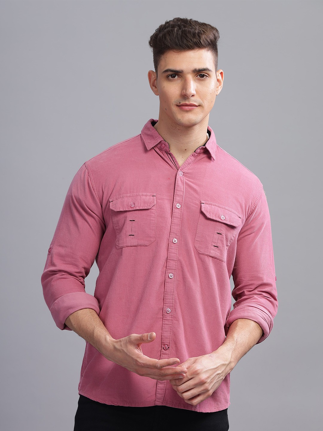 Kuons Avenue Smart Slim Fit Spread Collar Long Sleeves Corduroy Casual Shirt, Pink
Kuons Avenue Smart Slim Fit Spread Collar Long Sleeves Corduroy Casual Shirt, Pink
