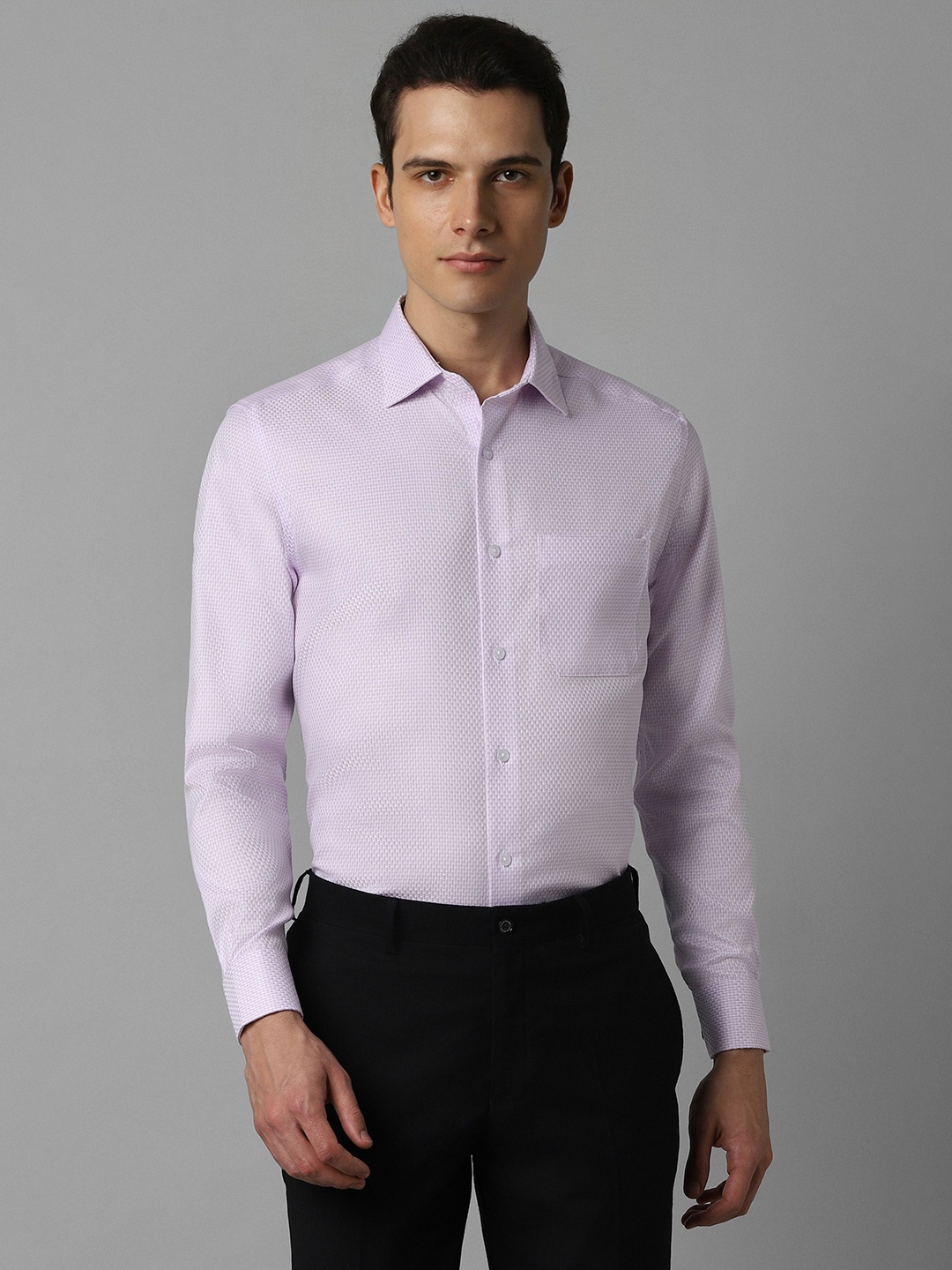 Louis Philippe Spread Collar Long Sleeves Cotton Formal Shirt, Purple
Louis Philippe Spread Collar Long Sleeves Cotton Formal Shirt, Purple