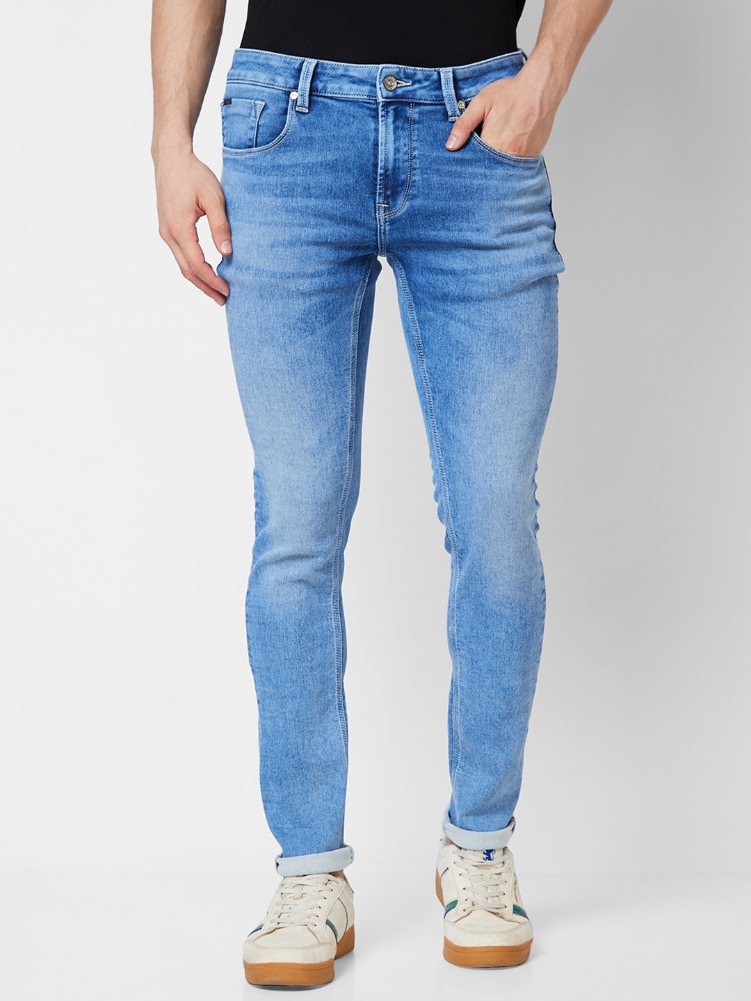 SPYKAR Men Skinny Fit Low-Rise Heavy Fade Cotton Stretchable Jeans, Blue
SPYKAR Men Skinny Fit Low-Rise Heavy Fade Cotton Stretchable Jeans, Blue