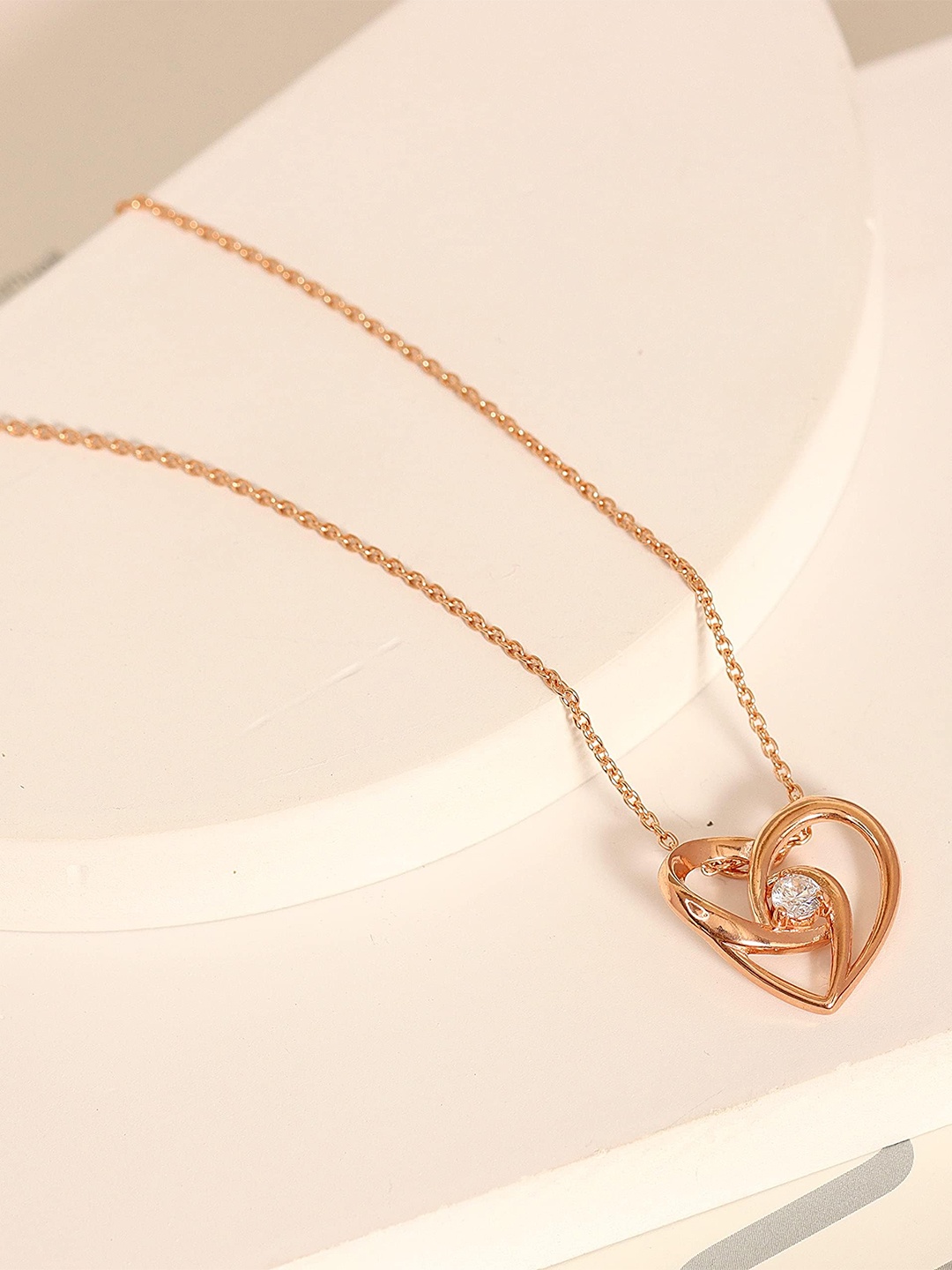 LeCalla 925 Sterling Silver Rose Gold-Plated Celtic Knot Heart Minimal Necklace
LeCalla 925 Sterling Silver Rose Gold-Plated Celtic Knot Heart Minimal Necklace