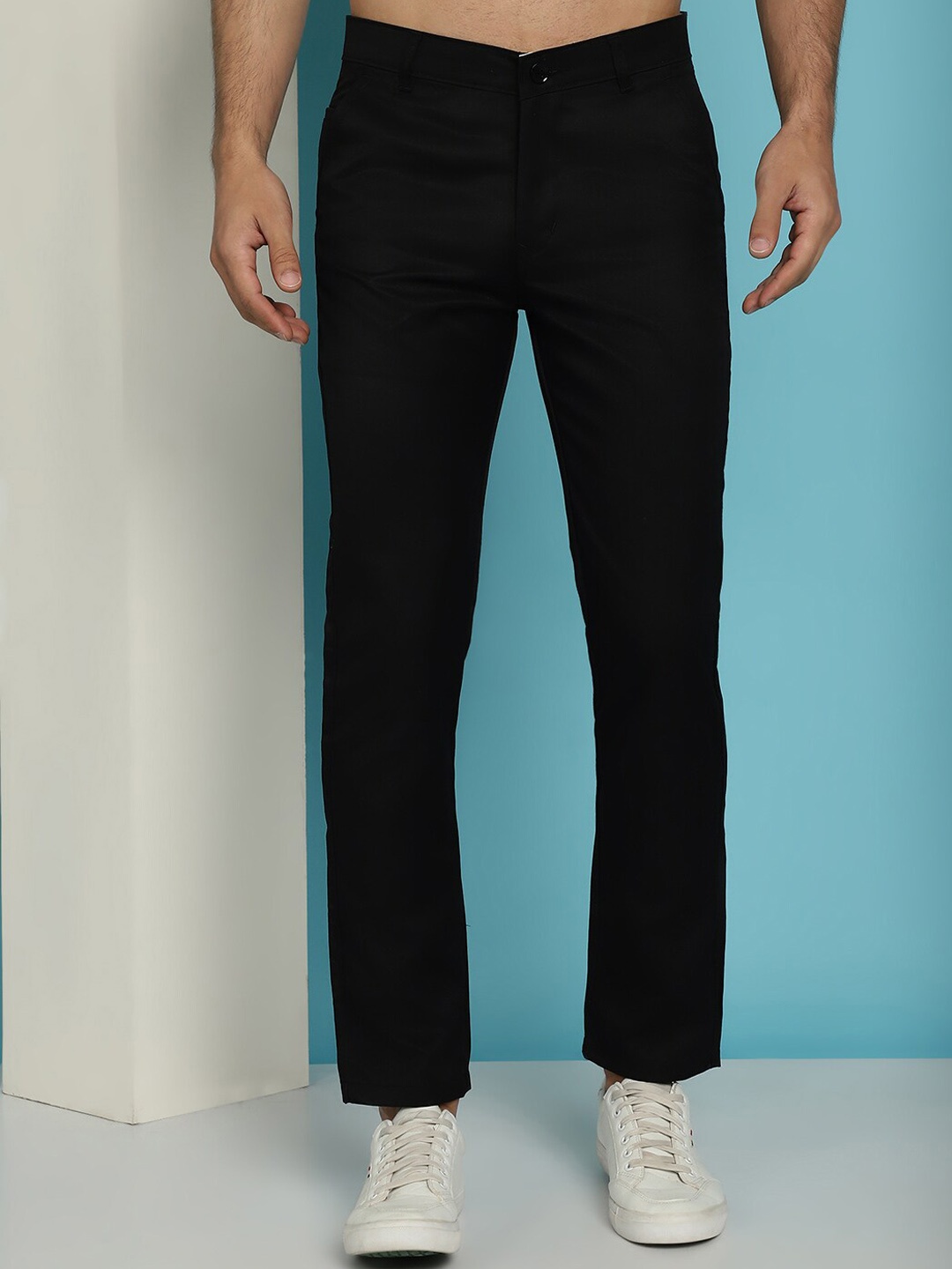 Indian Needle Men Flat Front Mid Rise Relaxed Tapered Fit Casual Chinos Trousers, Black
Indian Needle Men Flat Front Mid Rise Relaxed Tapered Fit Casual Chinos Trousers, Black