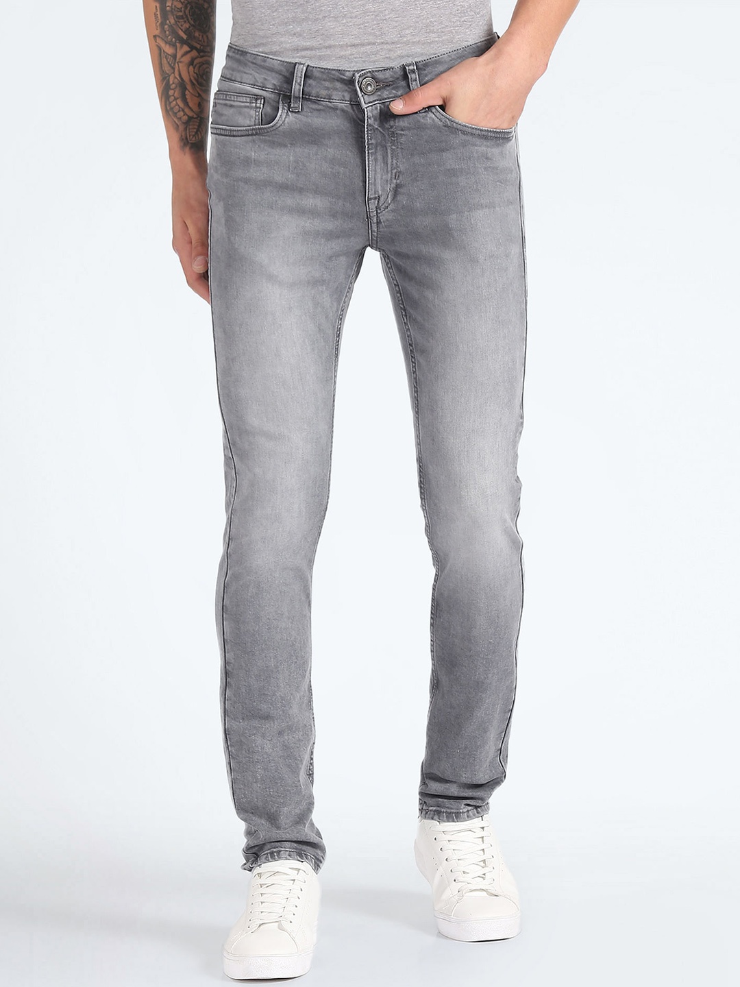 Flying Machine Men Skinny Fit Mid Rise Clean Look Heavy Fade Stretchable Jeans, Grey
Flying Machine Men Skinny Fit Mid Rise Clean Look Heavy Fade Stretchable Jeans, Grey