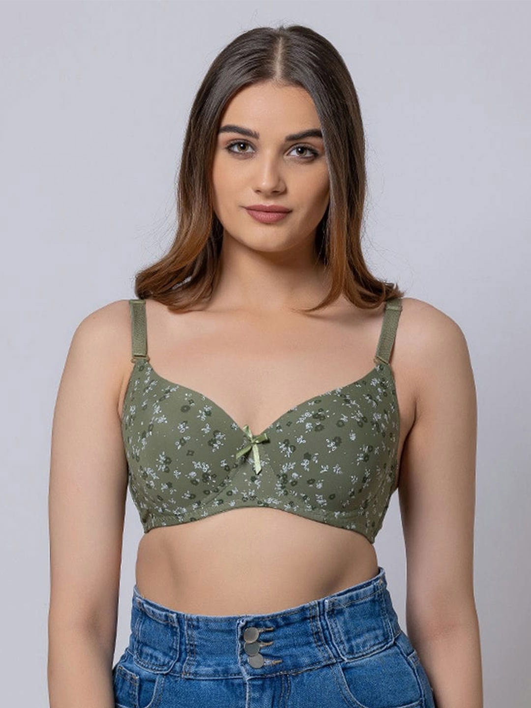 BOLD & BAE Floral Printed Full Coverage Lightly Padded Everyday Bra with All Day Comfort, Green
BOLD & BAE Floral Printed Full Coverage Lightly Padded Everyday Bra with All Day Comfort, Green