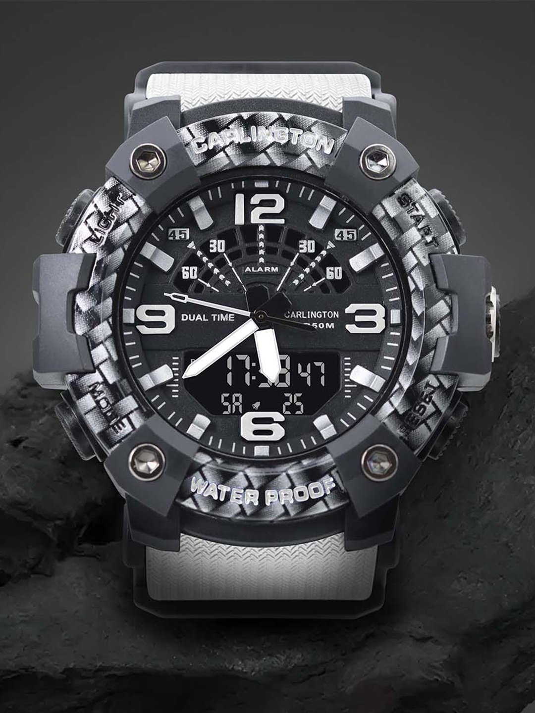 CARLINGTON Men Endurance Bracelet Style Straps Analogue Multi Function Watch 9103 White
CARLINGTON Men Endurance Bracelet Style Straps Analogue Multi Function Watch 9103 White