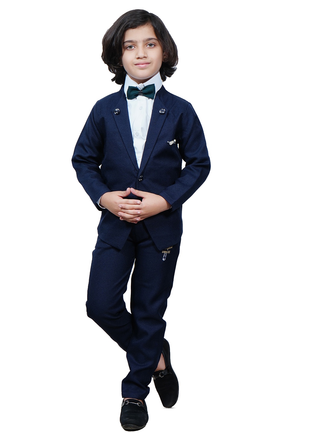 BAESD Single-Breasted Pure Cotton Blazer Shirt Trouser & Bow Four-Piece Suit, Navy blue
BAESD Single-Breasted Pure Cotton Blazer Shirt Trouser & Bow Four-Piece Suit, Navy blue