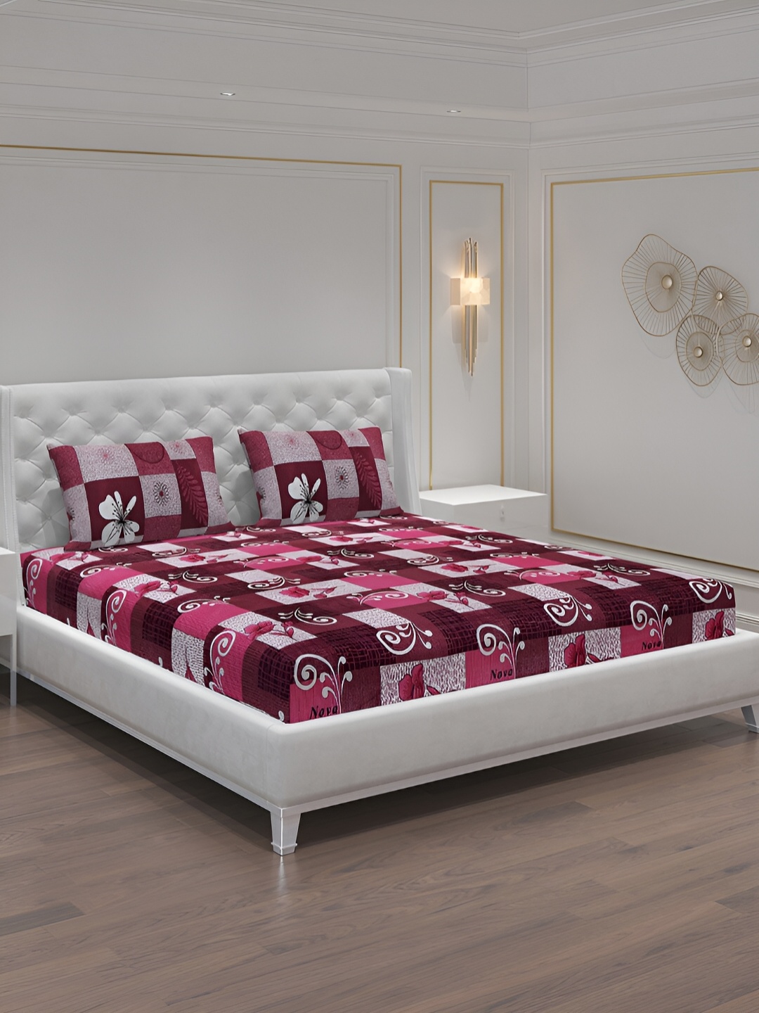 Moca By Monte Carlo Coffee Brown & Maroon 120 TC 2 Queen Bedsheet with 4 Pillow Covers
Moca By Monte Carlo Coffee Brown & Maroon 120 TC 2 Queen Bedsheet with 4 Pillow Covers