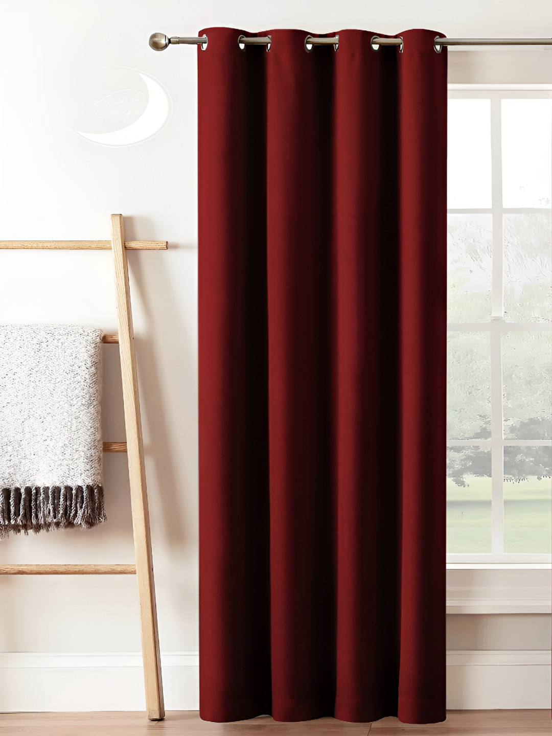 Lunar Days Maroon Black Out Window Curtain 
Lunar Days Maroon Black Out Window Curtain