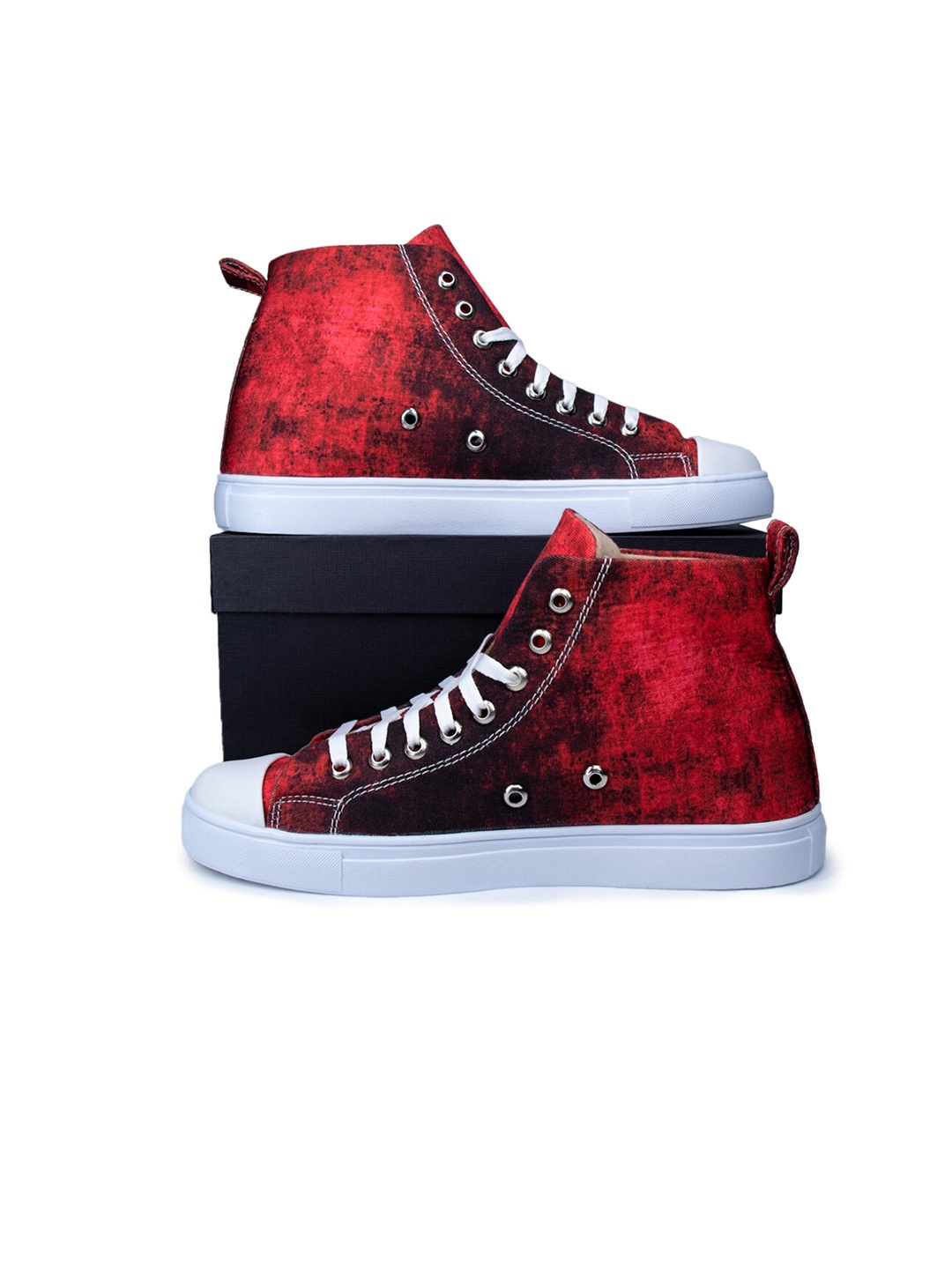 KobSook Men Printed Comfort Insole Contrast Sole Mid-Top Lace-Ups Sneakers, Red
KobSook Men Printed Comfort Insole Contrast Sole Mid-Top Lace-Ups Sneakers, Red