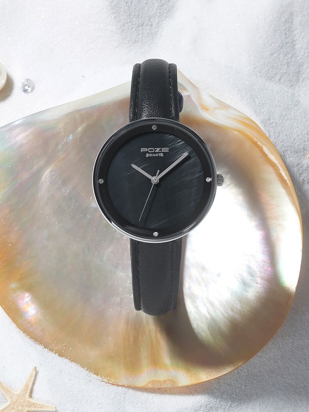 Sonata Poze Women Brass Embellished Dial & Leather Straps Analogue Watch SP80050SL02W, Silver
Sonata Poze Women Brass Embellished Dial & Leather Straps Analogue Watch SP80050SL02W, Silver