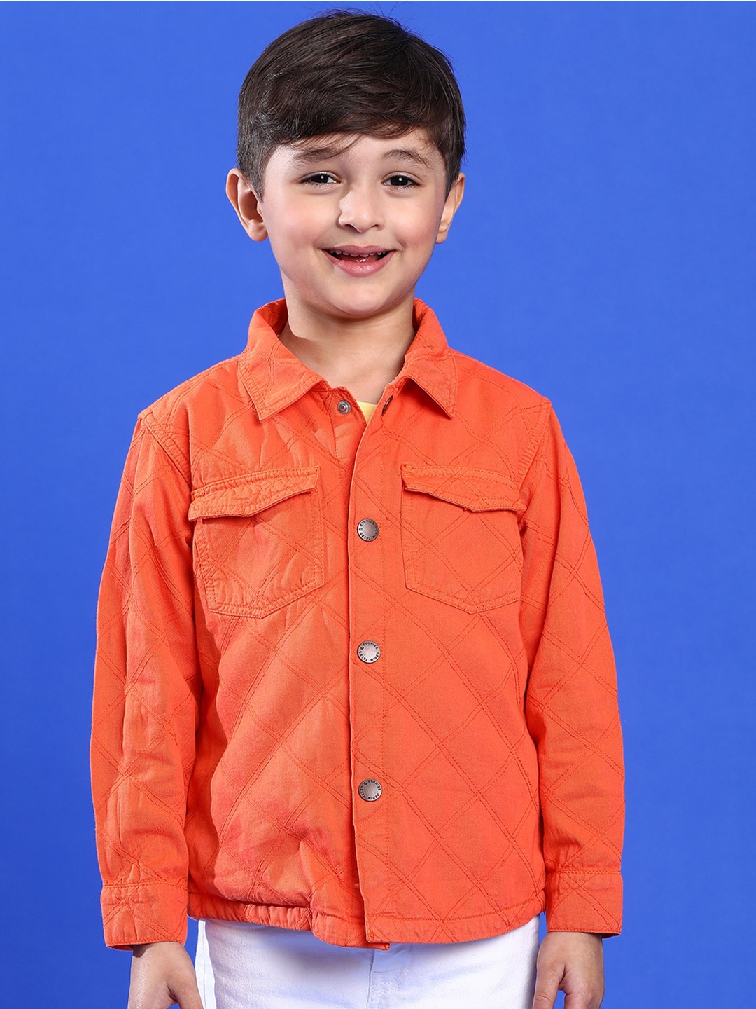 TALES & STORIES Boys Checked Spread Collar Long Sleeves Casual Shirt Casual Shacket, Orange
TALES & STORIES Boys Checked Spread Collar Long Sleeves Casual Shirt Casual Shacket, Orange