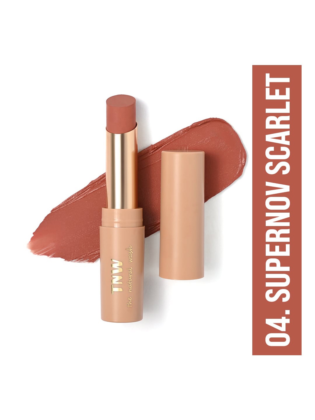 TNW the natural wash Silky Matte Fusion Lip color Lipstick - 3.5g - Supernova Scarlet 04, Brown
TNW the natural wash Silky Matte Fusion Lip color Lipstick - 3.5g - Supernova Scarlet 04, Brown