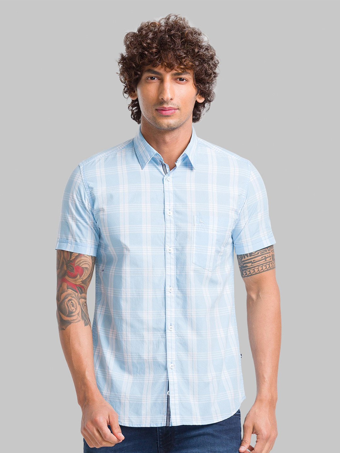 Parx Slim Fit Cotton Checked Formal Shirt, Blue
Parx Slim Fit Cotton Checked Formal Shirt, Blue